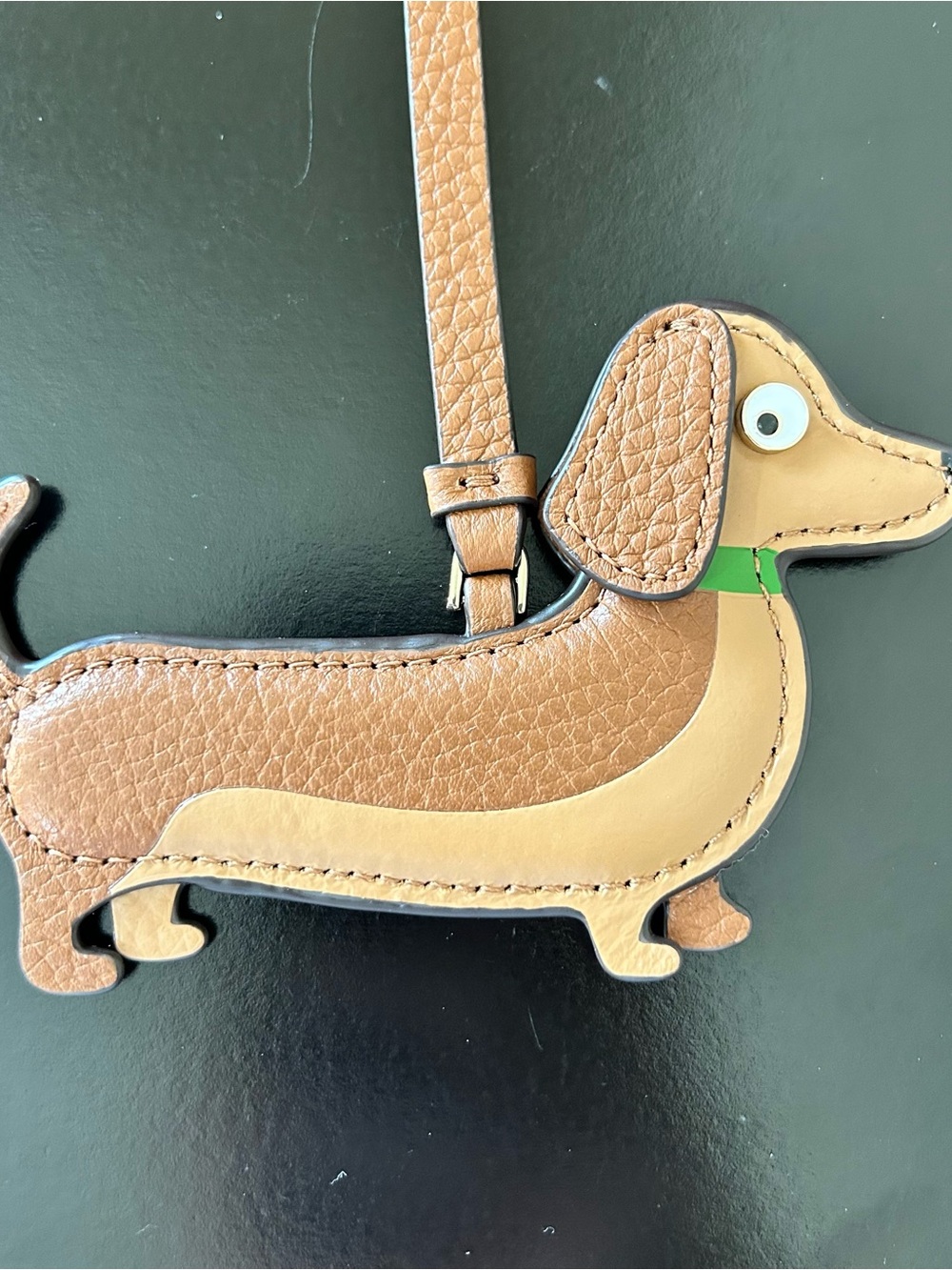 Kate Spade Brown Leather Dachshund Dog Bag Charm - Picture 3 of 16